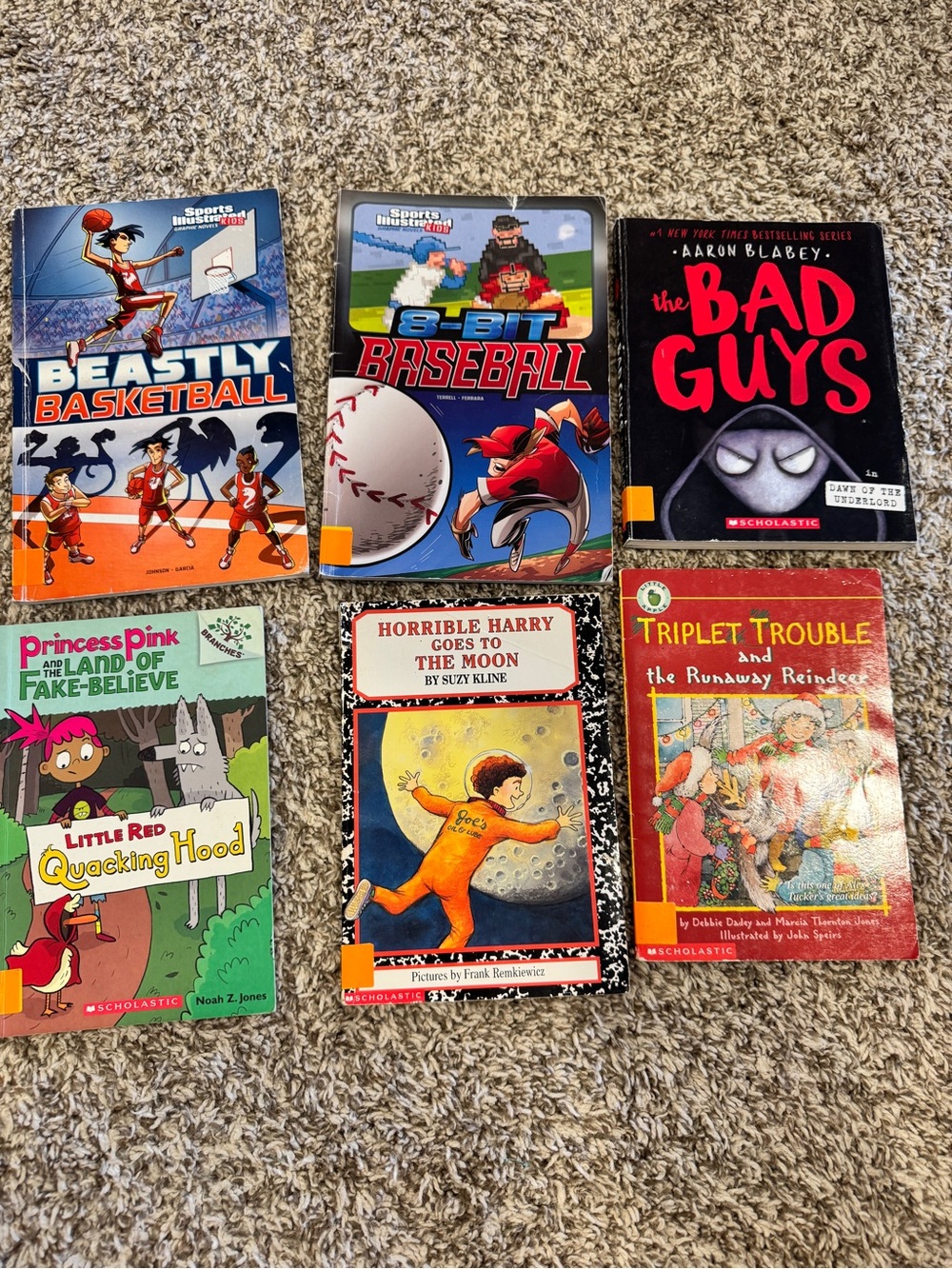 Scholastic Kids Books Assorted Covers — Blue, Red, Black, Green, Pink, Orange